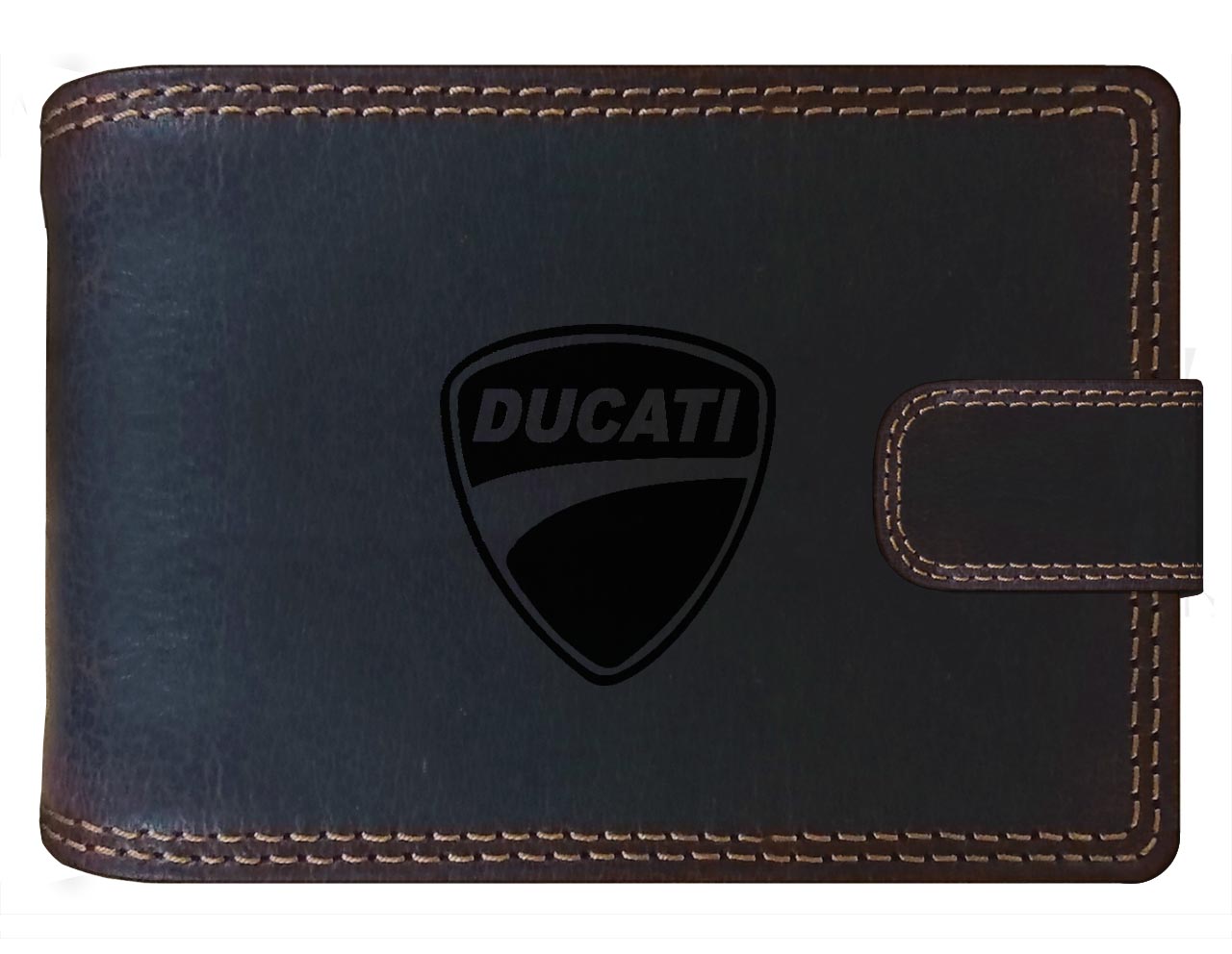 DUCATI - kožená peněženka hnědá RFID