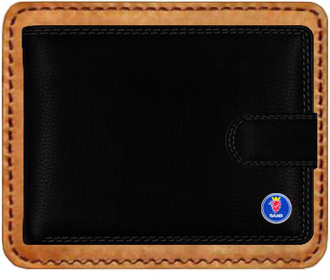 Kožená Peněženka SAAB s ochranou kreditních karet RFID