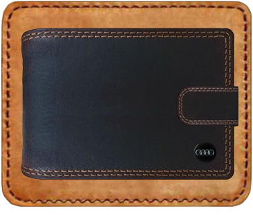 AUDI -  kožená pánská peněženka hnědá - RFID