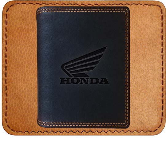 HONDA - kožená peněženka motorkářská